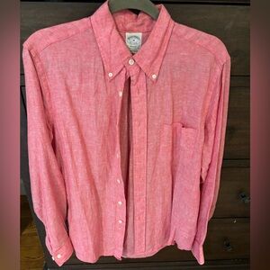 Brooks Brothers linen buttondown. M Regent style